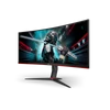 AOC ívelt Gaming 144Hz VA monitor 34" CU34G2X/BK, 3440x1440, 21:9, 300cd/m2, 1ms, 2xHDMI/DP/4xUSB/Audio out, FreeSync