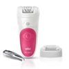 BRAUN Silk-épil 5 5/500 SensoSmart™ epilátor, málnapiros – vezeték nélküli Wet&Dry epilátor kezdőkészlet 2 kiegészítővel
