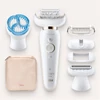 BRAUN Silk-épil 9 Flex 9010 Wet&Dry epilátor 6 kiegészítővel, többek között mélytisztító testradírozó kefével