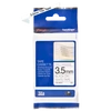 BROTHER szalag TZe-N201, Fehér alapon Fekete, Nem laminált, 3.5mm  0.13", 8 méter