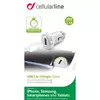 Cellularline átalakító, autós töltő, USB adapter, 2A, fehér