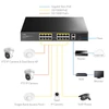 CUDY Switch 16x100Mbps (16xPOE+) + 2x1000Mbps Uplink + 1xSFP port, Fémházas Asztali/Rackes, FS1018PS1