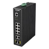 D-LINK Switch Ipari 10x1000Mbps + 2xSFP + 1x konzol port Menedzselhető Fémházas, DIS-200G-12S