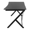 DELTACO GAMING Asztal GAM-055, DT210B Gaming table, metal legs, PVC treated surface, built-in hanger for headset, black