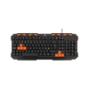 DELTACO GAMING Billentyűzet GAM-024, keyboard, anti-ghosting, USB, nordic layout, black/orange