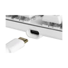 DELTACO GAMING Billentyűzet GAM-111-W, low-profile mechanical keyboard, aluminum frame, brown switches, RGB, white