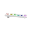 DELTACO GAMING Billentyűzet GAM-111-W, low-profile mechanical keyboard, aluminum frame, brown switches, RGB, white