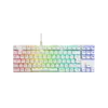 DELTACO GAMING Billentyűzet GAM-111-W, low-profile mechanical keyboard, aluminum frame, brown switches, RGB, white