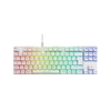 DELTACO GAMING Billentyűzet GAM-111B-W, low-profile mechanical keyboard, aluminum frame, brown switches, RGB, white