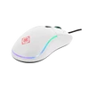 DELTACO GAMING Vezetékes Egér GAM-085-W, optical, RGB, PMW 3325 sensor, 5000 DPI, 1000 Hz, 1.8m cable, USB, glossy white