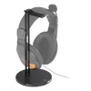 DELTACO GAMING Fejhallgató állvány GAM-070, Universal Headphone Stand, Aluminum, Non-slip, Black.