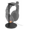 DELTACO GAMING Fejhallgató állvány GAM-070, Universal Headphone Stand, Aluminum, Non-slip, Black.