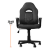 DELTACO GAMING Gamer szék GAM-094, DC110 Junior Gaming Chair, Artificial leather, height and adjustable, black