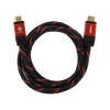 DELTACO GAMING HDMI Kábel GAM-015, 2m, Ultra HD(3840x2160) at 60Hz, 18Gbps, ARC, HDCP 2.2, braided cable, black/red