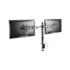DELTACO GAMING Kétkaros asztali rögzítő GAM-040, Dual monitor desk mount, 13"-32" screens, VESA 75x75/100x100, black