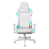 DELTACO GAMING WCH90 RGB Gaming chair in imitation leather, 332 different RGB modes, neck cushion, back cushion, white