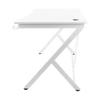 DELTACO GAMING WT85 Gaming table, Steel frame, surface treated MDF, cable drawing holes, mug and headphone holder, white