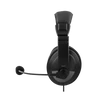 DELTACO USB Sztereo headset, HL-57, 40mm drivers, 32 ohm, 20Hz-20kHz, 96dB ± 3dB, FEKETE Bulk