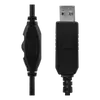 DELTACO USB Sztereo headset, HL-57, 40mm drivers, 32 ohm, 20Hz-20kHz, 96dB ± 3dB, FEKETE Bulk