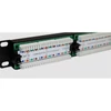 EXCEL Cat.5e UTP 24 portos patchpanel, 1U, fekete