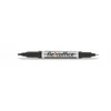 FLEXOFFICE Alkohos marker, 0,4/1,0 mm, kúpos, kétvégű, "PM01", fekete