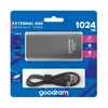 GOODRAM SSD Külső 1TB + Type USB-C kábel, HL100