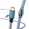 HAMA ADATKÁBEL USB TYPE-C "REFLECTIVE" 1,5M, KÉK