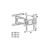 HAMA FALI KONZOL, 3CS,FULL MOTION,2 KAR,ULTRA SLIM, 400x400 (32"-56") MAX 25kg