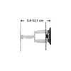 HAMA FALI KONZOL, 3CS, FULL MOTION, 2KAR, 400X400, 180° (32"-56") MAX 35kg