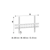 HAMA FALI KONZOL, FIX, 600X400 (32"-65") MAX 35kg, XL, FEKETE