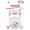 MAXELL adatkábel, Jelleez, microUSB, fehér
