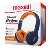 MAXELL bluetooth headset fejhallgató, BT800, Hi-RES, kék-narancssárga