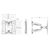 Multibrackets fali rögzítő VESA Flexarm Full Motion Single, 400x400, 32"-55"