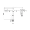 Multibrackets asztali rögzítő Dual, dönthető, forgatható 15-27", fekete