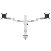 Multibrackets asztali rögzítő Officeline Dual dönthető, forgatható konzol, 15" - 30", fehér