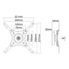 Multibrackets fali rögzítő konzol 360, dönthető, forgatható 15-32", fekete