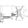 Multibrackets fali rögzítő konzol 360 III, karos, dönthető, forgatható 15-32", ezüst