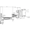 Multibrackets fali rögzítő konzol 360 III, karos, dönthető, forgatható 15-32", ezüst