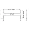 Multibrackets fali rögzítő univerzális HD MAX, fix 60-110", fekete