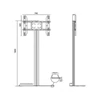 Multibrackets padló állvány 180 Single, 24-63", ezüst