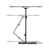 Multibrackets Long Reach 1010 mm fali konzol, karos. dönthető, forgatható 42"-75", fekete