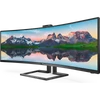 PHILIPS Ívelt VA monitor 48,8" 499P9H, 5120x1440, 32:9, 450cd/m2, 5ms, 70Hz, RJ45/DP/2xHDMI/USB/USB-C, hangszóró, webkam