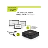 Port Connect - Dokkoló állomás, USB-C, USB-A, Dual VIDEO 2x2K, 100W power adapter, Gigabit lan, USB 3.1, Audio ki/be