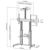 Reflecta TV Stand 100VC-Shelf, mobil kijelző (60" - 100") állvány