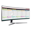 SAMSUNG Ívelt Gamer 144Hz VA monitor 48,9" CHG9, 3840x1080, 32:9, 600cd/m2, 3000:1, 1ms, DP/mini-DP/2xHDMI/USB