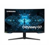 SAMSUNG Ívelt Gamer 240Hz VA monitor 31,5" G75T, 2560x1440, 16:9, 600cd/m2, 1ms, HDR, 2xDP/HDMI/2xUSB, Pivot