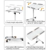 TECHLY Görgethető laptop-projektor állvány, fékezhető kerekekkel, magasságban állítható