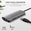 TRUST Hétfunkciós USB-C többportos adapter 23775, Dalyx 7-in-1 USB-C Multiport Adapter