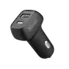 TRUST Kettős ultragyors autós USB és USB-C töltő 23560, Qmax 30W Ultra-Fast USB-C & USB Car Charger with PD