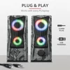 TRUST RGB-megvilágítású 2.0 hangszórókészlet 23379, GXT 606 Javv RGB-Illuminated 2.0 Speaker Set